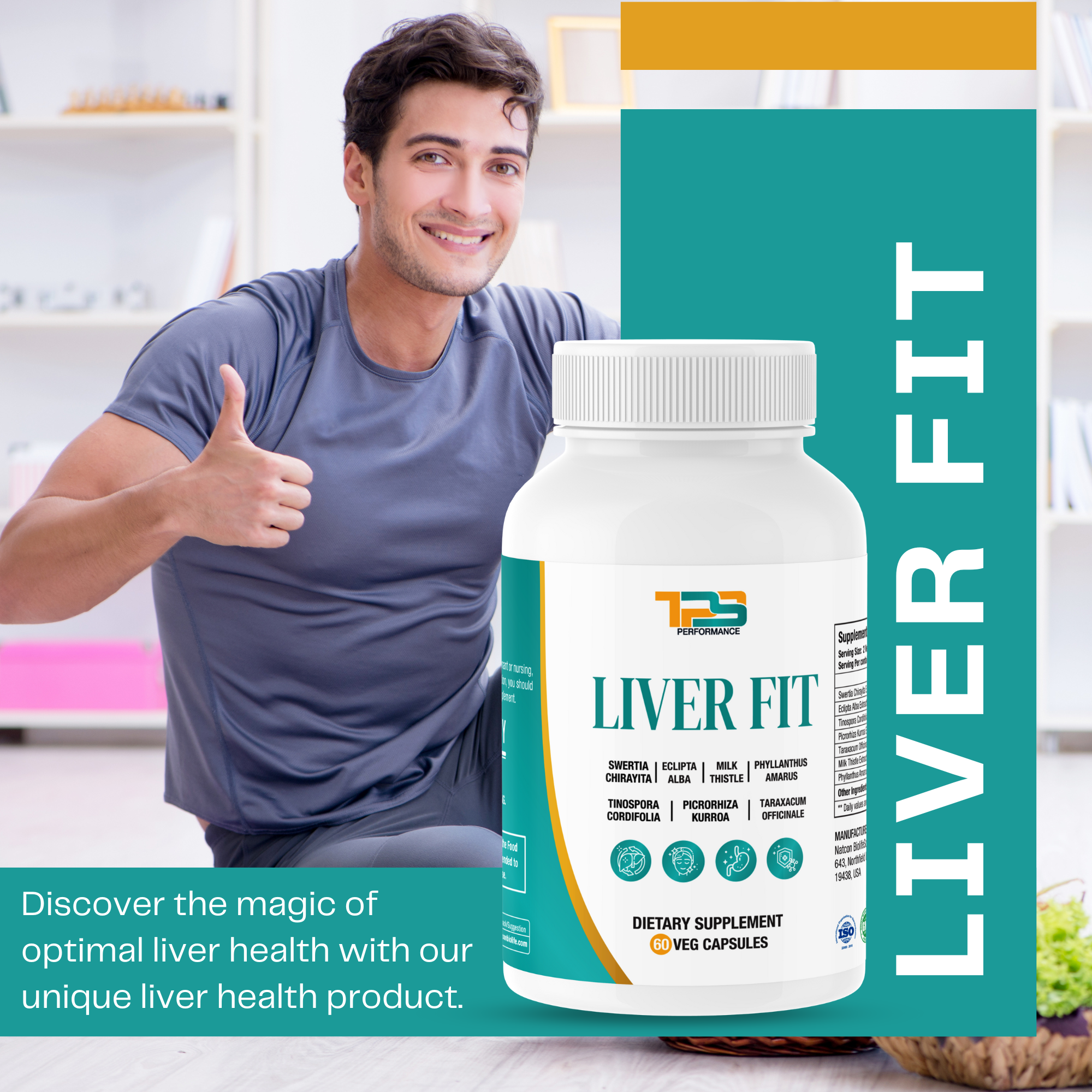 TPS Performance Liver Fit - Liver & Gut Support | Cleanse | Protect | Detox | Support Your Liver